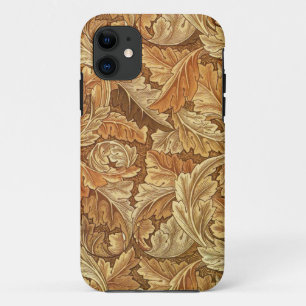 William Morris Acanthus Brown Autumn Leaves iPhone 11 Case