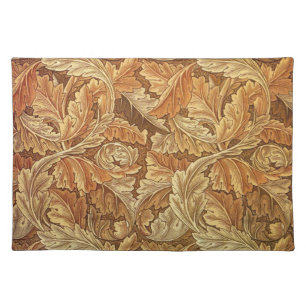 William Morris Acanthus Brown Autumn Leaves Placemat