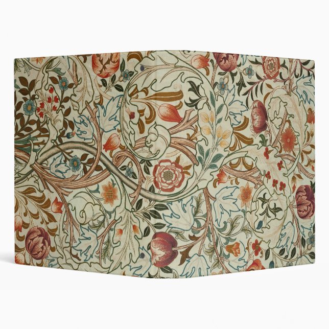 William Morris Acanthus Embroidery Floral Pattern  3 Ring Binder (Background)