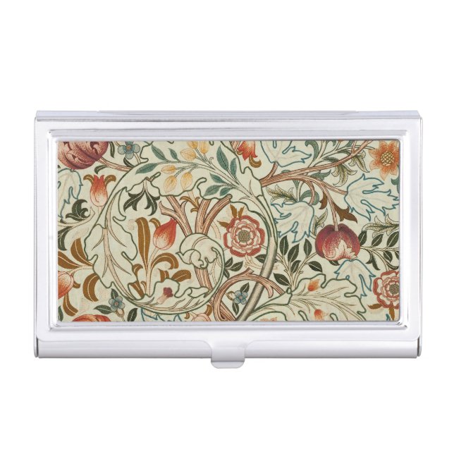 William Morris Acanthus Embroidery Floral Pattern  Business Card Case (Front)