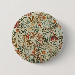 William Morris Acanthus Embroidery Floral Pattern Button