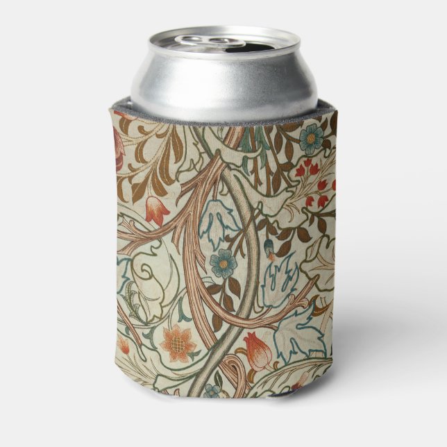 William Morris Acanthus Embroidery Floral Pattern  Can Cooler (Can Back)