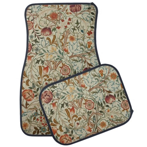 William Morris Acanthus Embroidery Floral Pattern Car Floor Mat