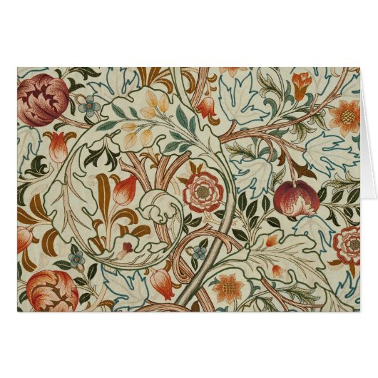 William Morris Acanthus Embroidery Floral Pattern Cards (Front Horizontal)