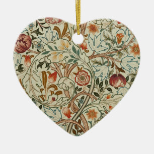 William Morris Acanthus Embroidery Floral Pattern Ceramic Ornament