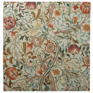 William Morris Acanthus Embroidery Floral Pattern Cloth Napkin