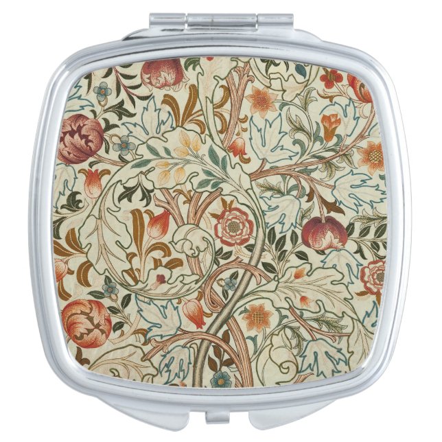 William Morris Acanthus Embroidery Floral Pattern  Compact Mirror (Front)