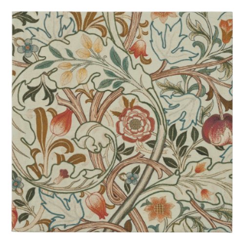 William Morris Acanthus Embroidery Floral Pattern Faux Canvas Print