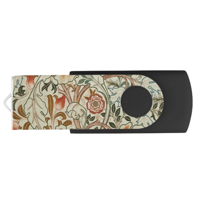 William Morris Acanthus Embroidery Floral Pattern  Flash Drive (Back)