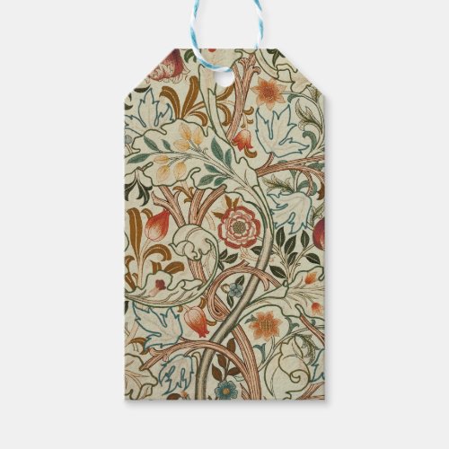 William Morris Acanthus Embroidery Floral Pattern Gift Tags