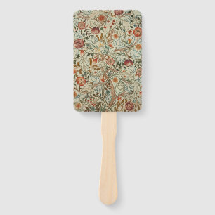 William Morris Acanthus Embroidery Floral Pattern Hand Fan