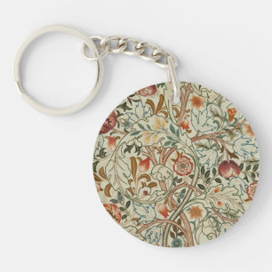 William Morris Acanthus Embroidery Floral Pattern  Keychain