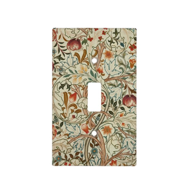William Morris Acanthus Embroidery Floral Pattern  Light Switch Cover (Front)