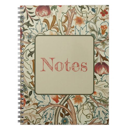 William Morris Acanthus Embroidery Floral Pattern Notebook