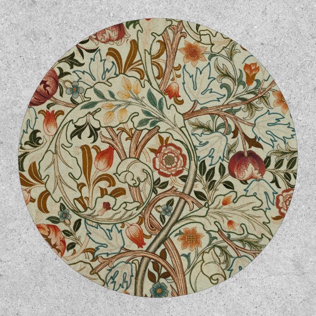 William Morris Acanthus Embroidery Floral Pattern  Patch (Front)