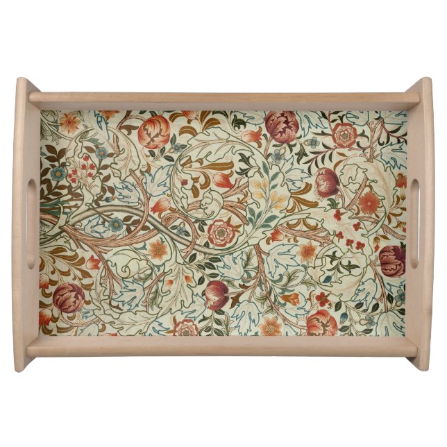 William Morris Acanthus Embroidery Floral Pattern  Serving Tray (Front)