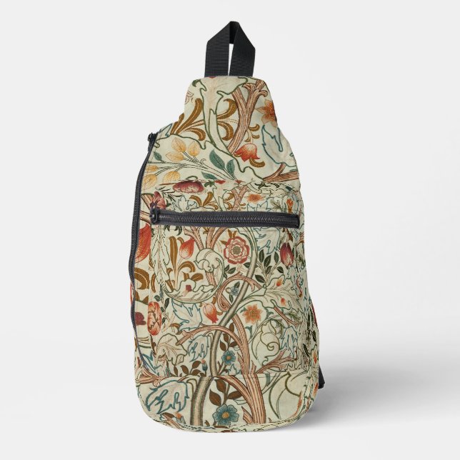William Morris Acanthus Embroidery Floral Pattern  Sling Bag (Front)