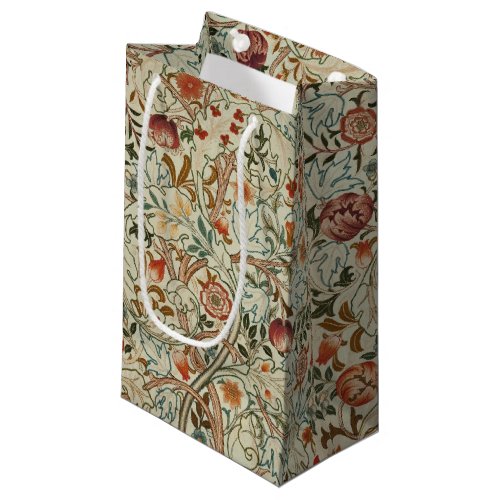 William Morris Acanthus Embroidery Floral Pattern Small Gift Bag