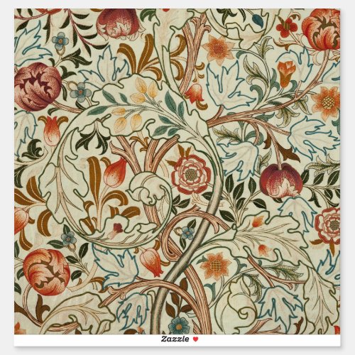 William Morris Acanthus Embroidery Floral Pattern Sticker