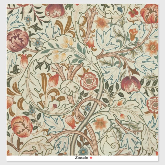 William Morris Acanthus Embroidery Floral Pattern  Sticker (Sheet)