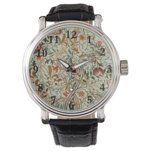 William Morris Acanthus Embroidery Floral Pattern Watch