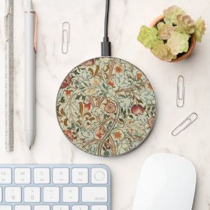 William Morris Acanthus Embroidery Floral Pattern  Wireless Charger