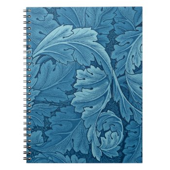 William Morris Acanthus In Blue Notebook by encore_arts at Zazzle