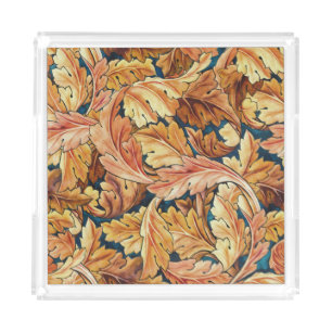 William Morris Acanthus Leaf Autumn Pattern Acrylic Tray