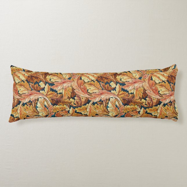 William Morris Acanthus Leaf Autumn Pattern Body Pillow (Front)