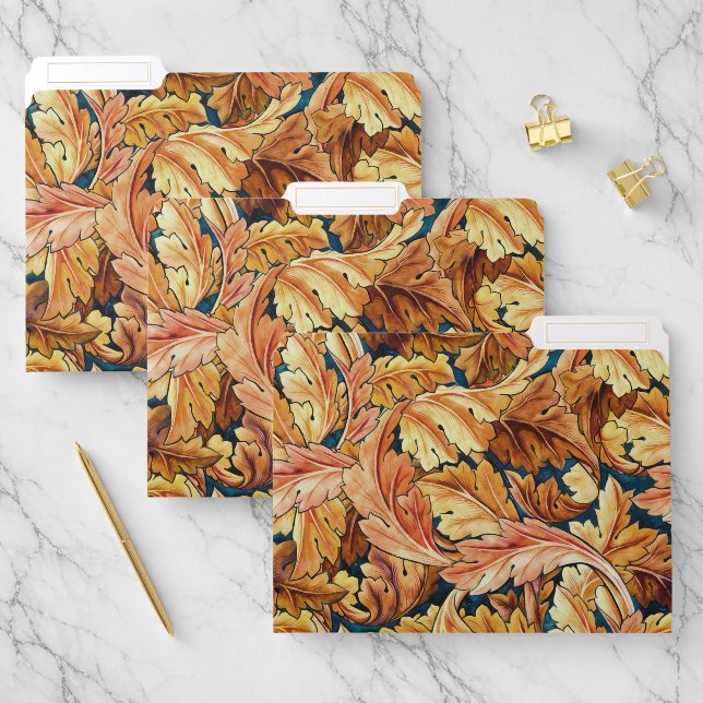 William Morris Acanthus Leaf Autumn Pattern File Folder (Set)