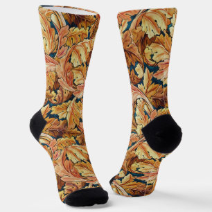 William Morris Acanthus Leaf Autumn Pattern Socks