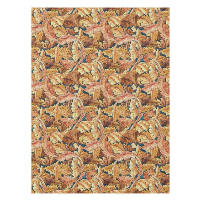 William Morris Acanthus Leaf Autumn Pattern Tablecloth (Front)