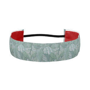 William Morris Acanthus Leaf Teal Blue Pattern Athletic Headband