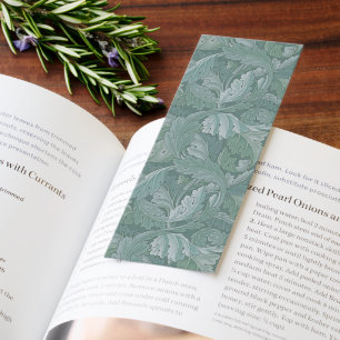 William Morris Acanthus Leaf Teal Blue Pattern Bookmarks