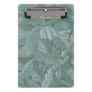 William Morris Acanthus Leaf Teal Blue Pattern Mini Clipboard