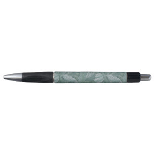 William Morris Acanthus Leaf Teal Blue Pattern Pen