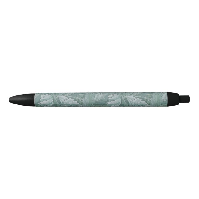 William Morris Acanthus Leaf Teal Blue Pattern Pen (Front)