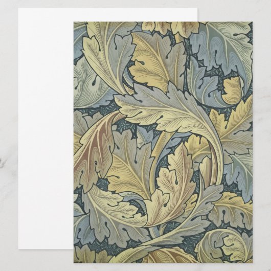 William Morris Acanthus Leaves Floral Art Nouveau (Front/Back)