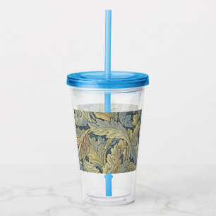 William Morris Acanthus Leaves Floral Art Nouveau Acrylic Tumbler