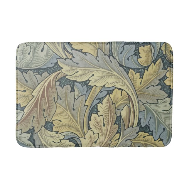 William Morris Acanthus Leaves Floral Art Nouveau Bath Mat (Front)