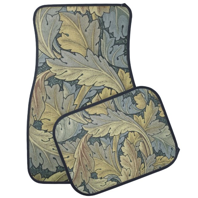 William Morris Acanthus Leaves Floral Art Nouveau Car Floor Mat (Set)