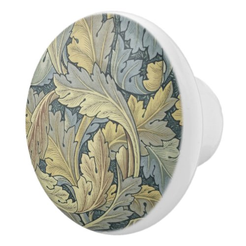 William Morris Acanthus Leaves Floral Art Nouveau Ceramic Knob