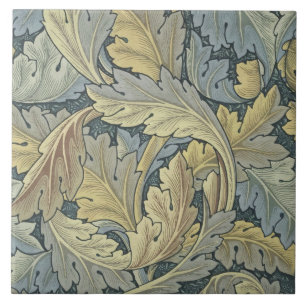 William Morris Acanthus Leaves Floral Art Nouveau Ceramic Tile
