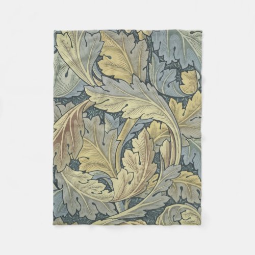 William Morris Acanthus Leaves Floral Art Nouveau Fleece Blanket