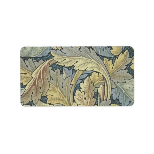 William Morris Acanthus Leaves Floral Art Nouveau Label