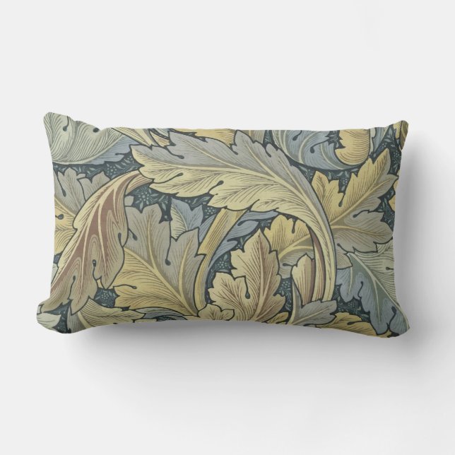 William Morris Acanthus Leaves Floral Art Nouveau Lumbar Pillow (Front)