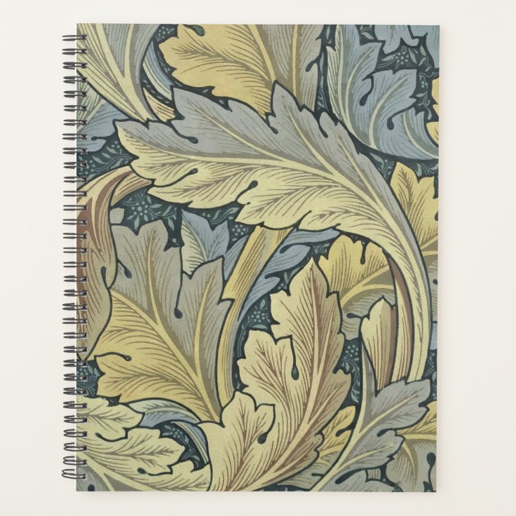 William Morris Acanthus Leaves Floral Art Nouveau Planner | Zazzle