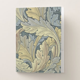 William Morris Acanthus Leaves Floral Art Nouveau Pocket Folder
