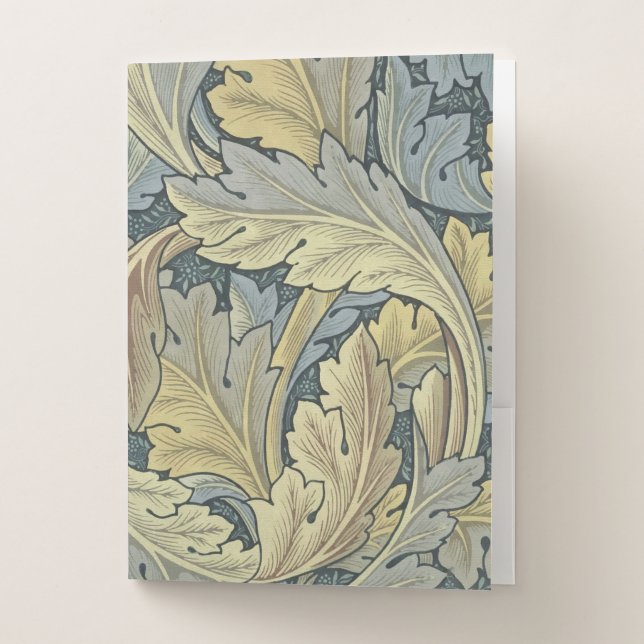 William Morris Acanthus Leaves Floral Art Nouveau Pocket Folder (Front)