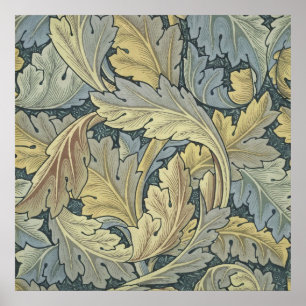 William Morris Acanthus Leaves Floral Art Nouveau Poster